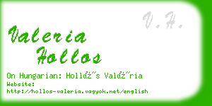 valeria hollos business card